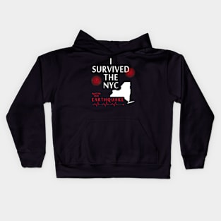 I Survived The Nyc Earthquake Kids Hoodie